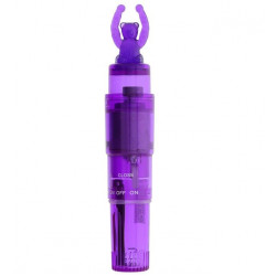 Фиолетовый клиторальный стимулятор-ракета с мишкой GOOD VIBES BEAR VIBRATOR